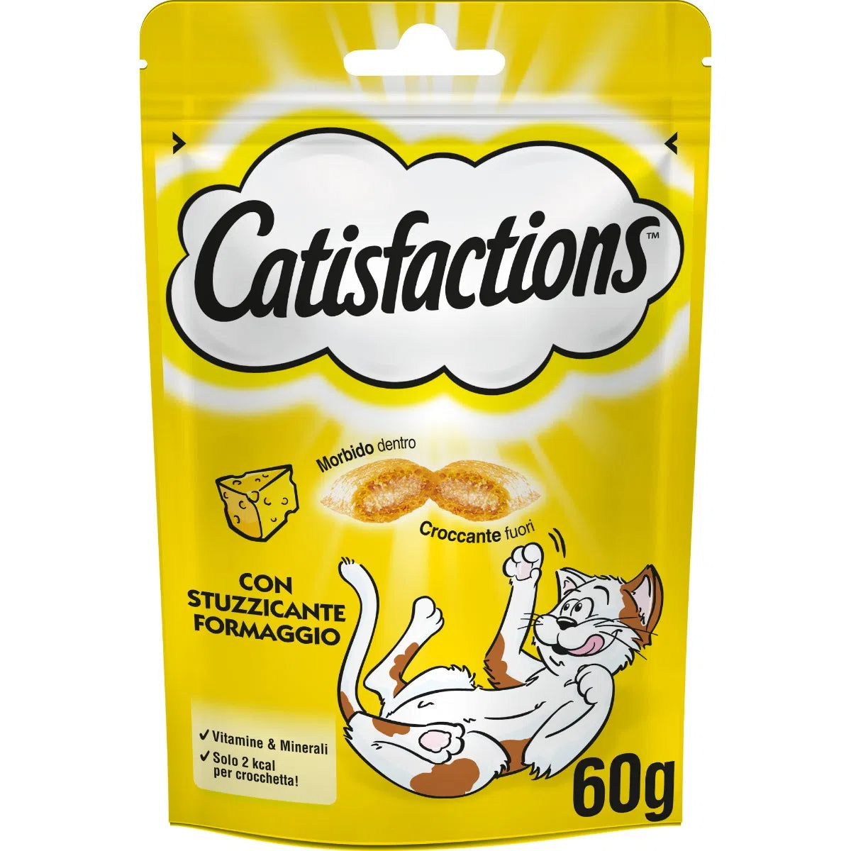 Catisfactions con Formaggio 60g - Snack per Gatti Catisfactions con Formaggio 60g - Snack per Gatti